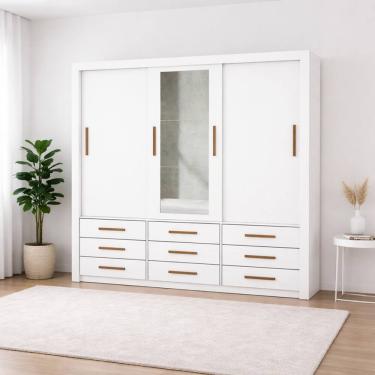 Imagem de Guarda Roupa Espelho 3 Portas 9 Gavetas Imperium -Grand Line