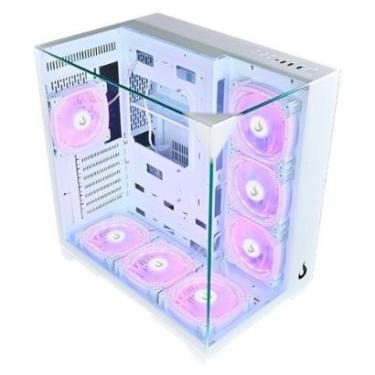 Imagem de Gabinete Gamer Rise Mode Galaxy Full Glass, Mid Tower, ATX, Lateral e Frente em Vidro Temperado,-Unissex