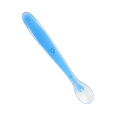 Imagem de Colher De Silicone Para Bebês Com Sensor De Temperatura, Utensílios De
