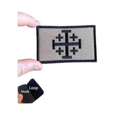Imagem de Patch Bordado De Cavaleiros Templários Cruzados, Braçadeira Tática Mil