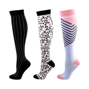 Imagem de Meias De Compressão Médicas Para Mulheres, 3 a 6 Pares, Meias Esportiv