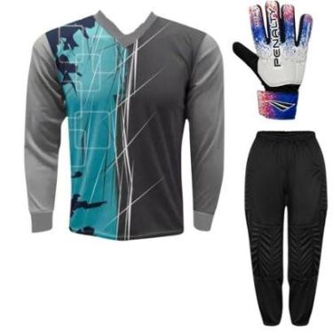 Imagem de Kit Goleiro Camisa Genoa Kanga + Calça TRB + Luva Penalty-Unissex