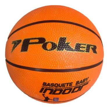 Imagem de Bola de Basquete Indoor Baby (nº3) 05826 - Poker, Laranja