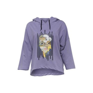 Imagem de Moletom Com Capuz Feminino Nature Biggdesign, Roxo, M