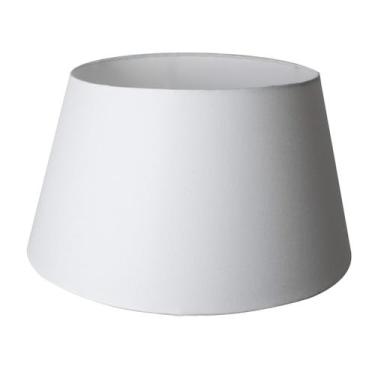 Imagem de Cúpula de Abajur 23x30x40cm de Tecido Algodão Soquete E27 Ref 33 Branc