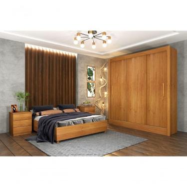 Imagem de Guarda Roupa Casal 3 Portas 4 Gavetas - Valencia-cinamomo - Tcil Móveis