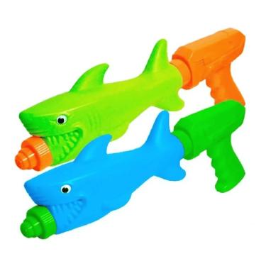 Imagem de Lançador de Água Tubarão com Jatos Potentes para Brincadeiras ao Ar Livre Azul DM Toys