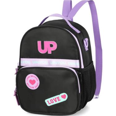 Imagem de Lancheira Térmica Up4you LA49183UP em Poliéster e PVC 27x20x16 Preto Casual e Escolar Infantil Feminino