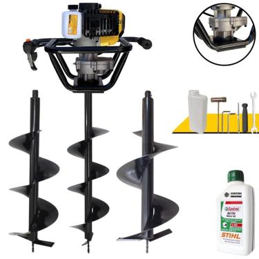 Imagem de Perfurador de Solo PSL517 à Gasolina 51,7CC 1,8HP com Brocas 80X20CM 80X25CM 80X30CM Lynus