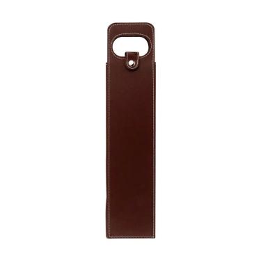 Imagem de Porta Vinho para Transportar 1 Garrafa com Material Resistente Acabamento Sofisticado Uso em Ocasiões Marrom