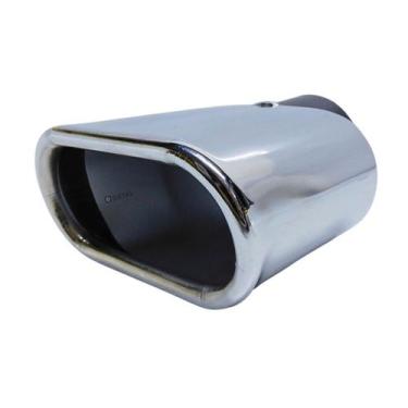 Imagem de Ponteira Escapamento Carro Aço Encaixe 2.1/4" Polegadas Oval - DSTAL