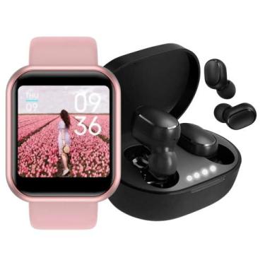 Imagem de Relógio Smart Watch Digital D20 Masculino / Feminino + Fone Bluetooth 