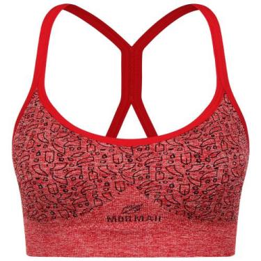 Imagem de Top Mormaii Com Bojo Removível Feminino Esportivo E Estampado Para Aca