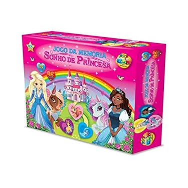 Imagem de GGB Plast Jogo Da Memória sonho de princesa 48 peças, Multicor