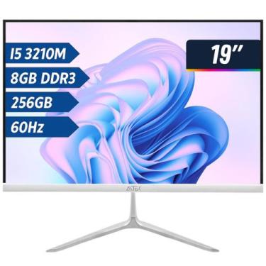 Imagem de Computador All In One Branco Intel Core i5 8GB RAM SSD 256GB Tela 19 P