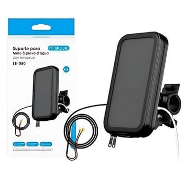 Imagem de Suporte Para Moto Guidão Com Carregador Usb 6.6 Prova De Agua - IT. Bl