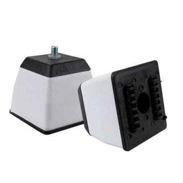 Imagem de Pe para geladeira e fogao de plástico quadrado branco - PRATIC