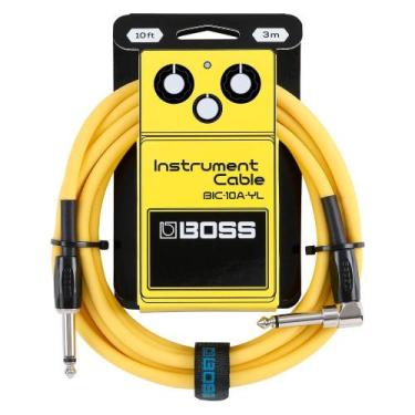Imagem de Cabo Instrumentos P10/P10L 3 metros Boss BIC-10A-YL Amarelo