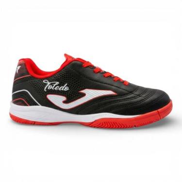 Imagem de Tênis Chuteira Joma Futsal Infantil Toledo Jr -, Preto, Vermelho, 32 B