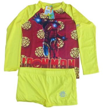 Imagem de Kit Infantil com Proteção Solar Uv50 Blusa Manga Longa + Sunga Tamanho
