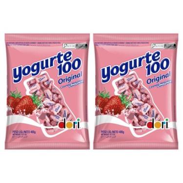 Imagem de Bala Yogurte 100 Morango Dori 400g - 2 Pacotes
