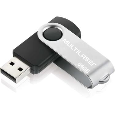 Imagem de Pen Drive Multilaser Twist2 PD590 64GB USB 2.0 Preto Multi