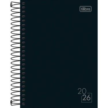 Imagem de Agenda 2026 Tilibra Spice Espiralada Capa Dura 160 Folhas 129x187MM Pacote com 4 Preta