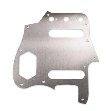 Imagem de Escudo para Guitarra Jaguar 411-SR 2 Singles 10 Furos 2,4mm Acrílico Prata Spirit