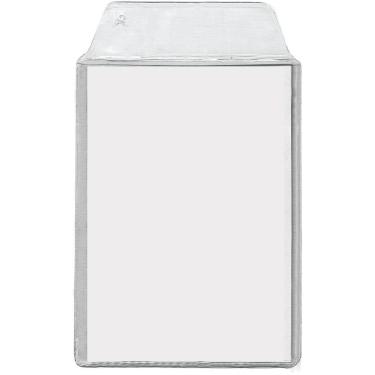 Imagem de Porta Documento Cristal para RG com Aba em PVC Transparente 7x10,5cm