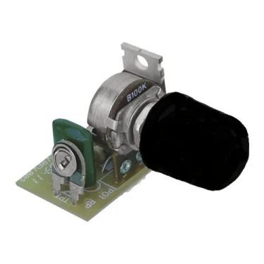 Imagem de Dimmer Rotativo Bloco Bivolt C/ Chave Off 400W PT Ref.607 - Rima Rima