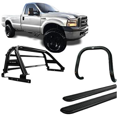 Imagem de Kit quebra mato+Estribo+Santo Ant DUPLO F250 C/Simples PRETO