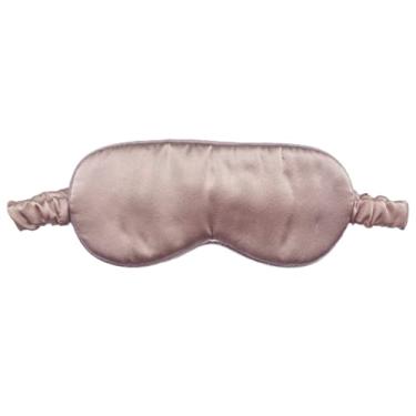 Imagem de Desmend Máscara feminina de seda para dormir, com faixa elástica respirável, sem pressão, blecaute para viagem (Lótus rosa)