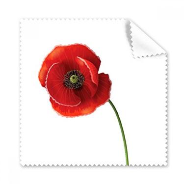 Imagem de Pano de limpeza de tela de telefone com estampa de flor vermelha milho 5 peças