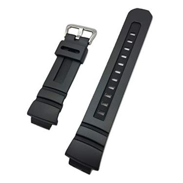 Imagem de NewLife Pulseira de relógio preta de 16 mm estilo G Shock, material de poliuretano de borracha (PU) | Pulseira de substituição confortável, resistente e durável que traz para qualquer relógio (para homens e mulheres), Elegante, casual, esportivo