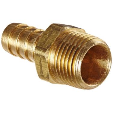 Imagem de Anderson Metals - Encaixe de mangueira de latão 57001-0808 57001, adaptador, farpa de 1,27 cm x tubo macho NPT de 1,27 cm