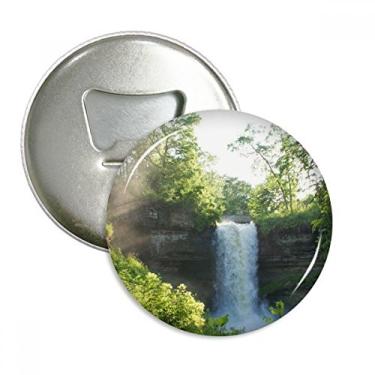 Imagem de Waterfall Science Nature Florestry Cenário Abridor de Garrafas Imã de Geladeira Emblema Multifuncional