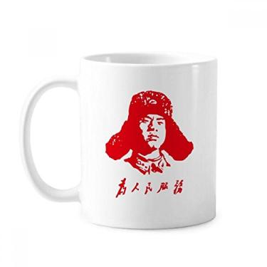 Imagem de Lei Feng Serve People Caneca China Vermelha Cerâmica Café Porcelana Utensílios de Mesa
