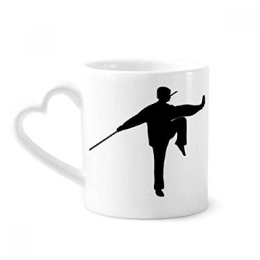 Imagem de Kung Fu Caneca de arte marcial em bastão de shaolin chinês café cerâmica copo de coração de vidro