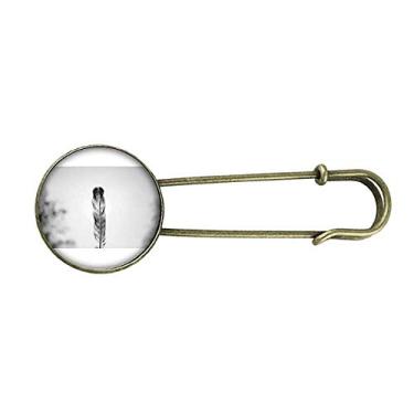 Imagem de Broche de metal retrô de penas de animal selvagem de organismo terrestre clipe de joias