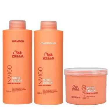 Imagem de Wella Professionals Invigo Nutri-Enrich Kit Shampoo Condicionador E Má