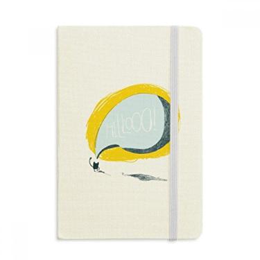 Imagem de Caderno com estampa de gato monstro alienígena na noite oficial de tecido capa dura para diário clássico