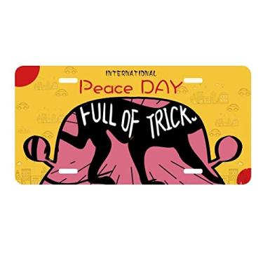 Imagem de DIYthinker Placa de carro com desenho de animal de macaco preto natural para decoração de carro Dia da Paz