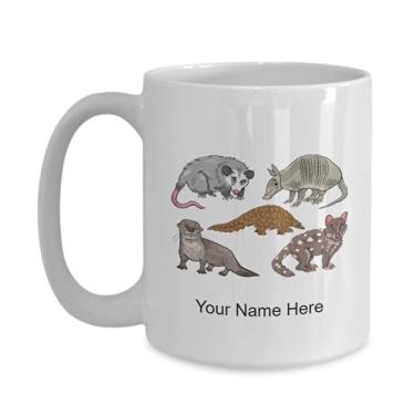 Imagem de Caneca personalizada com animais selvagens, copo de café com conjunto de animais selvagens, ideia de presente com animais selvagens, copo personalizado com conjunto de animais selvagens - caneca de café de 445 ml