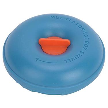 Imagem de 【 】 Caixa de armazenamento de comprimidos, com cadeado para economizar espaço, caixa de medicamentos portátil e durável, remédio para objetos pequenos para armazenamento em casa para viagens (azul escuro)