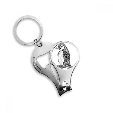 Imagem de Pinguim Chaveiro com tinta humana silenciosa para cortador de unhas do bebê