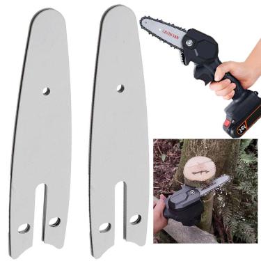 Imagem de Placa Guia Sabre 4 Polegadas Mini Motosserra Kit 2 Uni Reposiçao Ferramenta De Jardim Podagem