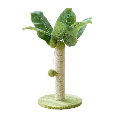 Imagem de Poste Arranhador para Gatos, Poste Arranhador de Sisal, Brinquedo Interativo para Gatos, Móveis para Gatos, Coberto com Tapete de Pelúcia Macio, Gatos, Verde 25cm