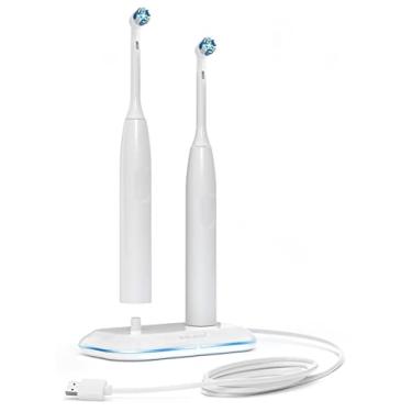 Imagem de Galvanox Carregador de escova de dentes duplo 2 em 1 compatível com escovas de dentes elétricas Oral B, substituição para 3757 - Funciona com modelos Braun OralB Pro Advantage Smart Genius Vitality iO
