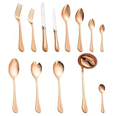 Imagem de Faqueiro 101 Peças de Aço Inox sem Estojo Geneve Rose - Wolff