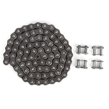 Imagem de Tensor De Corrente De Transmissão Com Elo Mestre De Mola E Correntes De Aço Carbono Para Bicicletas,Corrente De Rolo, Mini Bicicletas, Motocicletas, Karts, 0,5 Metro Compatível Com TETRIX/FTC/FRC/Fir
